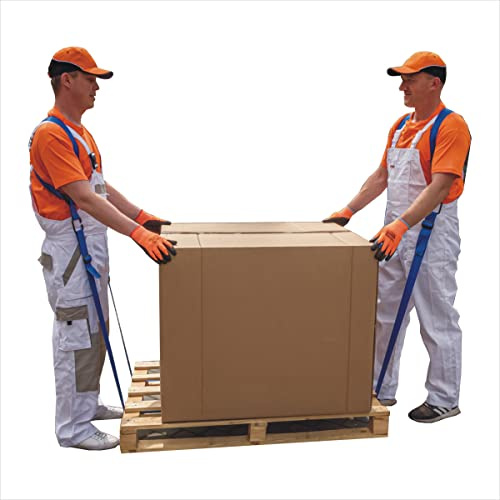 SafeCore Tragegurte Umzug 2 Personen bis 450 kg, Schultergurte 3,5 m | Profi Möbeltragegurte, ergonomisch, rückenschonend, hilft Möbel Geräte tragen, 2 Personen System, lange Spannweite