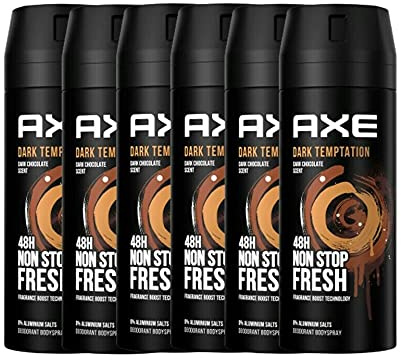 AXE Deo Spray Dark Temptation 6x 150ml Deospray Deodorant Bodyspray Herren Men Männerdeo ohne Aluminiumsalze (6er Set)