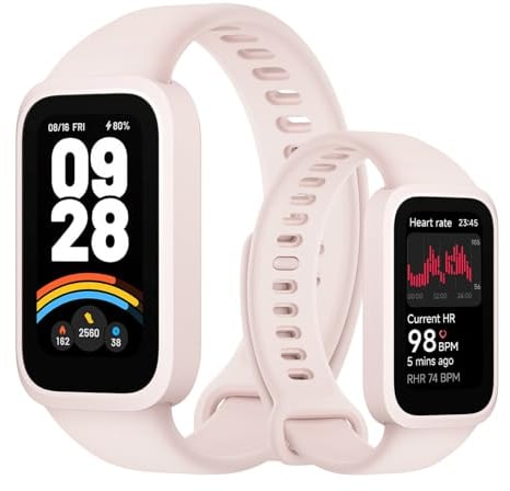 Xiaomi Smart Band 9 Active，Sports Fitness Tracker，Watch，1.47'' TFT Display, 60Hz high Refresh Rate，18 Days Battery Life，Sleep and Health Monitoring，50 Sports Modes, 5ATM, iOS & Android, Rosa