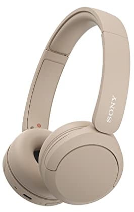 Sony WH-CH520 Kabelloser Bluetooth On-Ear-Kopfhörer, hohe Klangqualität, leichtes Design, bis zu 50 Stunden Akkulaufzeit, Schnellladung, EQ, klare Gesprächsqualität, iOS & Android - Beige