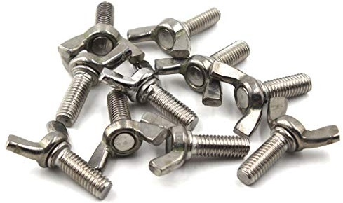 Flügelschrauben-Set aus 304 Edelstahl, M6 x 40, Handdrehschrauben, Schmetterlingsschrauben-Set, 20 Stück