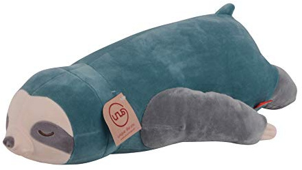UNUS Faultier Kuscheltier Kissen, 50 cm, Türkis, Seitenschläferkissen weich und flauschig, Stillkissen, Schwangerschaftskissen