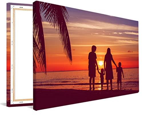 MuchoWow© Leinwandbild Wanddeko Wohnzimmer Personalisiert mit eigenem Foto | 40x60 cm - Gemälde Schlafzimmer Deko, Living Room Decoration, Hoch- oder Querformat