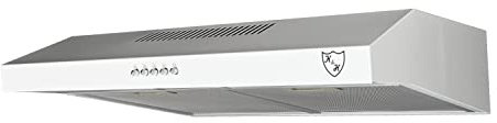 K&H Dunstabzugshaube 60cm Unterbauhaube [UMLUFT & ABLUFT] - Abzugshaube mit Metall Fettfilter - Dunstabzug mit LED Beleuchtung - Cooker Hood - UH01-60C-W - 175 m³/h - Energieklasse A (Weiß)