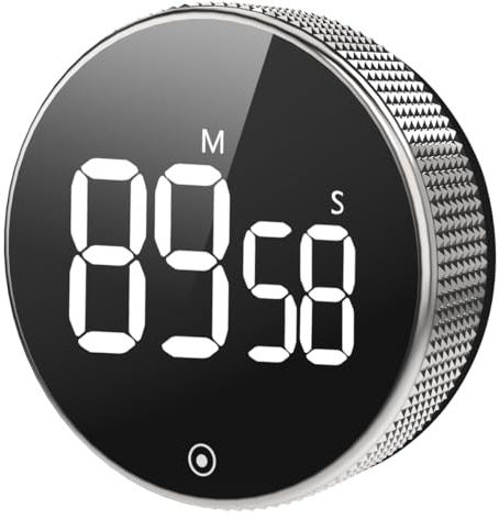 Vabaso Digital Kitchen Timer, Küchentimer Magnetisch, Eieruhr, Kurzzeitwecker, Große LED Bildschirm, Lauter Alarm, Ideal Kurzzeitmesser für Kochen, Backen, Sport, Studieren