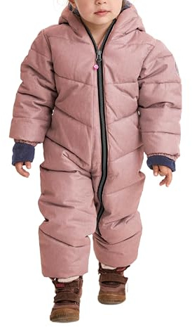 Killtec Kinder Skioverall Karter Mini - Schneeanzug mit Kapuze - 10.000 mm Wassersäule - Skianzug für Mädchen und Jungen, rose, 110/116, 34238-000