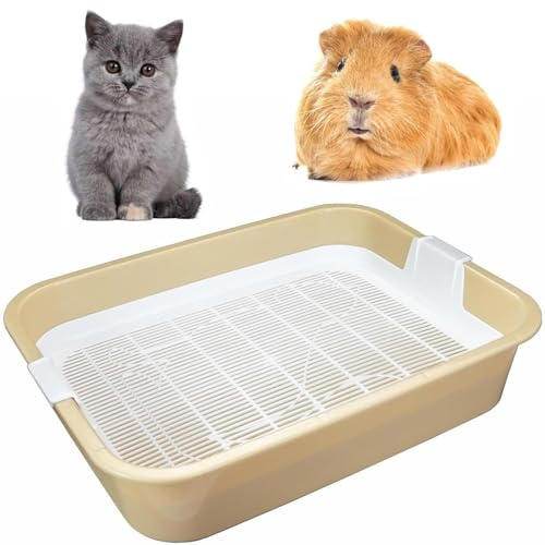 Kätzchentoilette Kleine Katzenklo für Kitten mit Sieb Toilette für Kleintiere Kaninchentoilette Nagertoilette