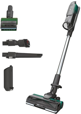 Hoover Akku-Staubsauger Tierhaare HF9 PET I Bis zu 240 m² bzw. 60 Min Laufzeit mit 2 Akkus I Leistungsstarker Staubsauger kabellos & beutellos I Akkusauger mit Tierdüse & Anti-Twist Düse mit LED-Licht