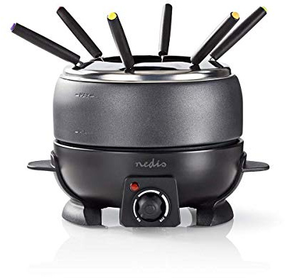 Fondue-Set - 6 Personen - 2.3 l - Einstellbare Temperaturregelung - 800 W - Cool touch Griff - Anti-Rutschboden - Überhitzungsschutz