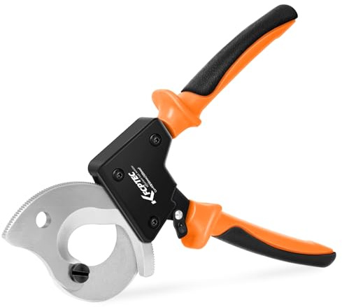 KF CPTEC Ratschen-Kabelschneider für Aluminium- und Kupferkabel - Draht Kabelschere für mehradrige Kabel - Schneidet bis zu 300 mm²