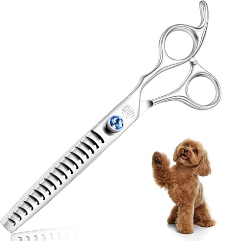 Moontay Hundeschere Chunker Effilierschere,7 Zoll | Professionelle Effilierschere für Hunde