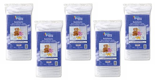 Glorex 6 2524 05 Bastelwatte, Spiel, 1 kg, weiß (5X 1000g)