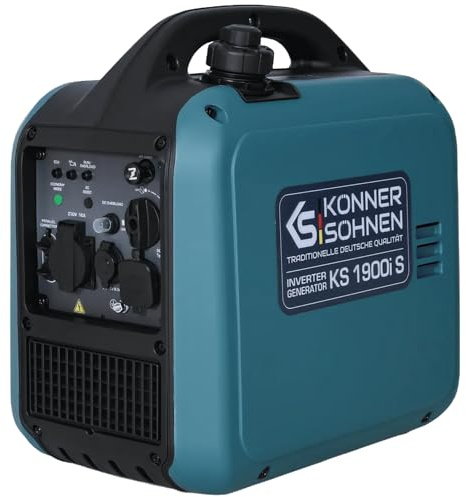 K&S Könner&Söhnen 1900i S InverterGenerator 2,0 kW Stromerzeuger Inverter | mit schallgedämpftem Gehäuse, Notstromaggregat Benzin mit Kupferwicklung, Generator Inverter mit 2 USB-Ausgängen