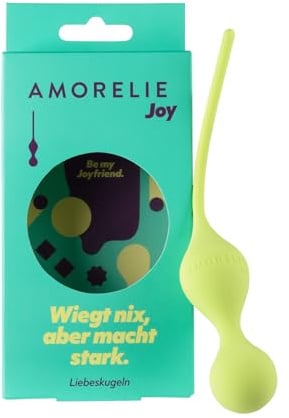 AMORELIE Joy – 75g Liebeskugeln Glow | Beckenbodentrainer für Frauen | Wasserfest | aus Silikon