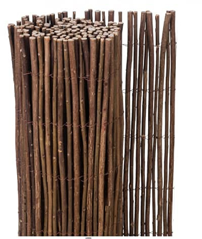 Generisch Weidenmatte Sichtschutzmatte natürlicher Sichtschutz Weidematte Sichtschutzzaun Natur Zaun Premium Gartenzaun Weidenzaunmatte für Garten Balkon und Terrasse 3m x 150 cm