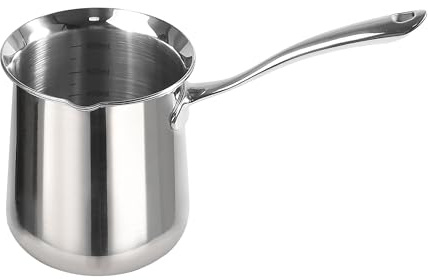 IMEEA Türkische Kaffeekanne - Milchkanne, Arabische Mokkakanne, Griechische Coffee Pot Aus 18/10 Edelstahl (600ml)