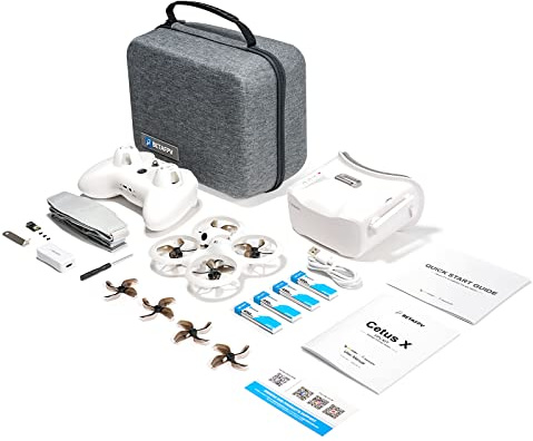 BETAFPV Betaflight ELRS Cetus X FPV-Kit mit LiteRadio 3-Sender, C04-Kamera, VR03-Brille mit DVR-Aufnahmefunktion, Unterstützt 2S Power Advanced RTF-Kit für Anfänger, Um schneller und Weiter Zu Dliegen