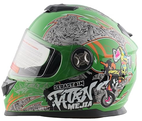 Kinder Integralhelm Mejia – Motorradhelm für Kinder, ABS-Schale, robuster Kinderhelm für Downhill, Quad und Motocross