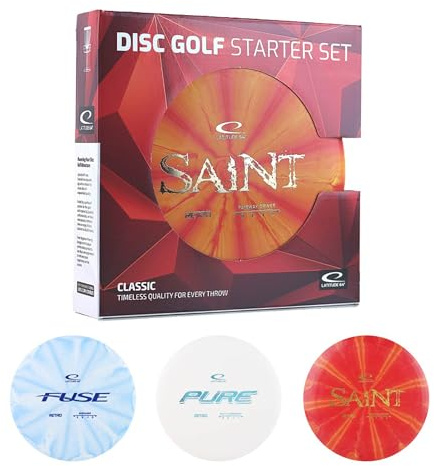 Set Disc Golf 3 Scheiben Classic - Latitude 64 - Saint, Fuse & Pure - Starter und Mittelstufe Set - Nachhaltiger Retro Kunststoff