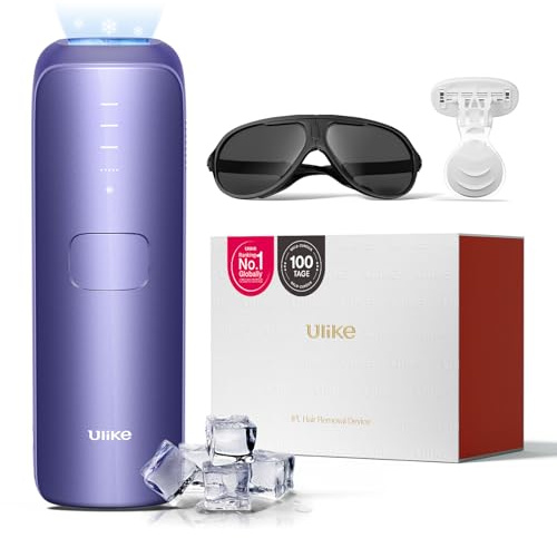 Ulike Air 3 IPL Geräte Haarentfernung für Gesicht und Körper zu Hause, Alternative zur Laserhaarentfernung, mit Saphir-Eiskühlsystem für schmerzfreie langanhaltende Ergebnisse, Lila