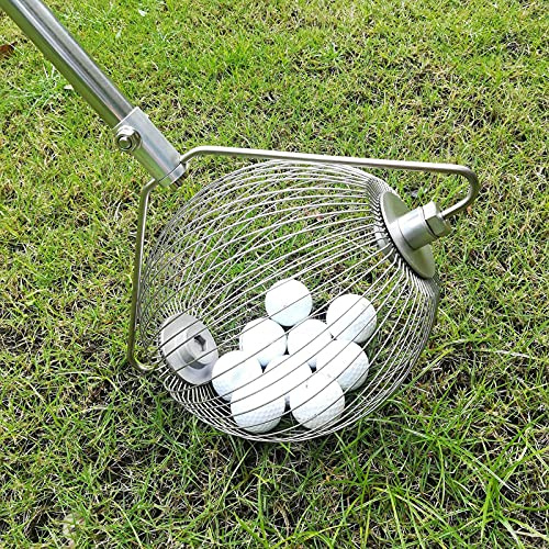 Aohuada Edelstahl Rollsammler Fallobstsammler Nusssammler Apfelsammler Walnuss Sammler Harvester Haselnuss der Obstsammler mit obstsammler mit stiel auch als Greifer für Golfbälle Tennisbälle
