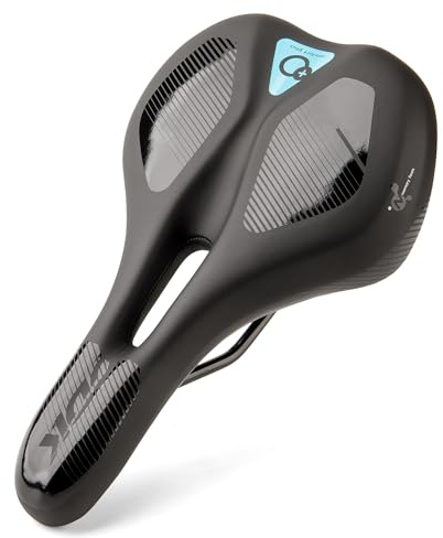 DDK Comfort Plus Fahrradsattel – Memory-Schaum Komfortsattel – Druckentlastend & Stoßdämpfend – Bequemer, weich gepolsterter Sattel für Herren & Damen (D3153MF)