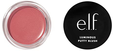 e.l.f. Luminous Putty Blush, Putty-to-Powder, aufbaubares Rouge mit dezentem Schimmer, hochpigmentiert & cremig, Vegan & Tierversuchsfrei, Bermuda