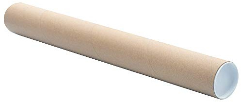 VEPATIM 5 Versandrohre Versandhülsen rund 76 x 1100mm braun inkl. Deckel Format A1 A0