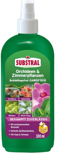 Substral Orchideen & Zimmerpflanzen Schädlingfrei CAREO Eco 300 ml Spray | Gegen Schildläuse Wollläuse und Spinnmilben | Wirkt auch gegen Eier | Für Orchideen