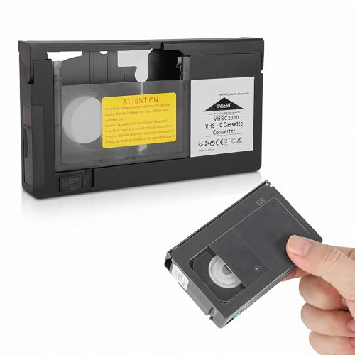 VHS Adapter, 1.2 mm Videokassettenspieler, Camcorder-Kassettenadapter, Wiedergabeaufnahme, Videokassettenadapter, EIN-Tasten-Steuerung für S VHS C S VHS-Kassetten