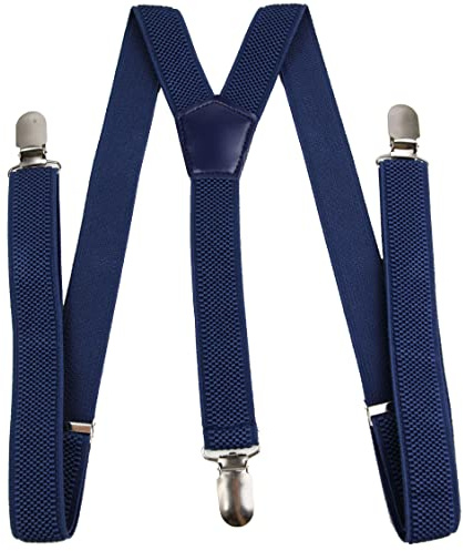 irisaa Hosenträger Damen Y-Form für Arbeitshosen Skihose Fest, Unifarbe mit 3er Starken Clips, 2.5cm Breit, Unisex