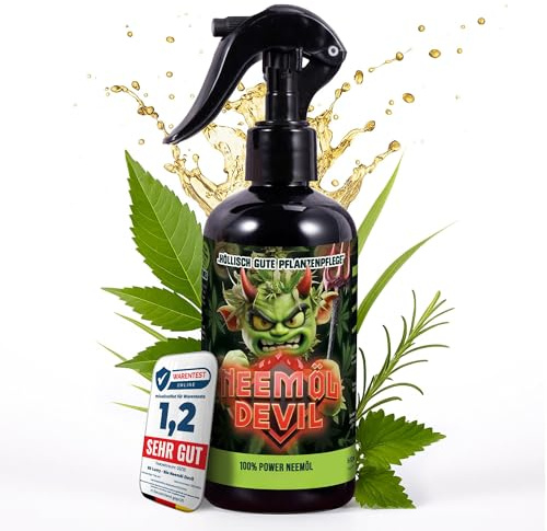 Bio Neemöl Devil® EXTRA STARK – 500ml Sprühfertig – Pflanzenpflege & Vitalität – 4-in-1 Mischung aus Neemöl, Rosmarinöl, Lemongrasöl & Brennesselextrakt – Natürlich & sanft zur Pflanze