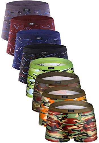 YOULEHE Boxershorts Herren Multipack Männer Unterwäsche Bambusfaser Unterhosen Men Retroshorts Boxer