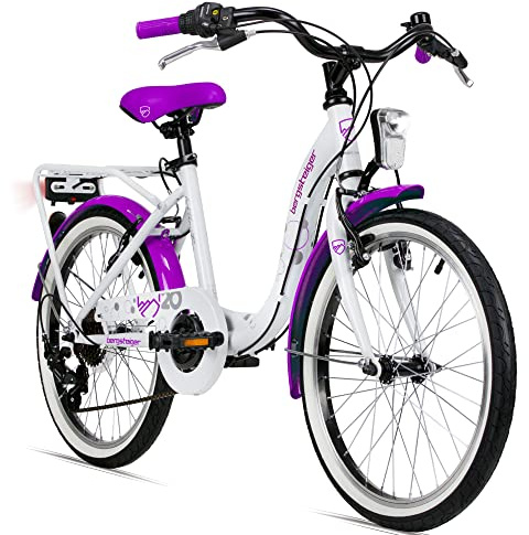 Bergsteiger Atlantis 20/24 Zoll Kinderfahrrad Citybike 6/18 Gang StVZO | Mit Tourney Schaltung, StVZO-Beleuchtung, V-Brake-Bremsen, ideal ab 115 cm für sicheren Schulweg.