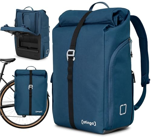 otinga® Flip V3 Fahrradtasche Rucksack [34L Volumen] für jeden Gepäckträger I Stylische Gepäckträgertasche mit Rucksack - in 3 Sekunden umgebaut I Wasserdichter Fahrradrucksack Gepäckträger