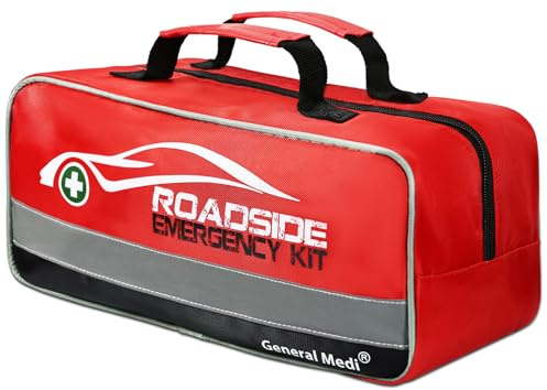 General Medi 127 in 1 Auto Pannenset Verbandskasten Kfz Notfall Pannenhilfe Set - Notfall Erste Hilfe