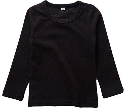 BINIDUCKLING Kids Basic Top Mädchen Jungen Langarm-T-Shirt