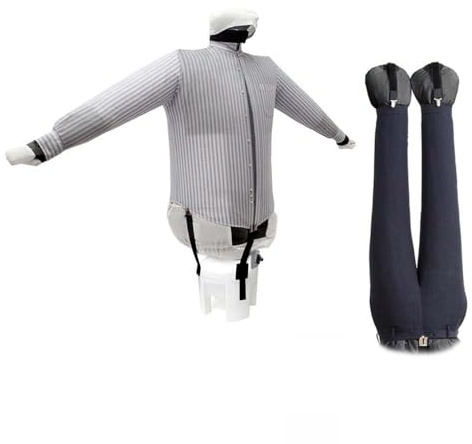 EOLO Bügelpuppe SA04 E INOX energiesparendes Modell trocknet und bügelt automatisch Hemden Blusen Polos Pullovern Hosen Jeans mit warmer Luft Bügelstation 2 Programme A++