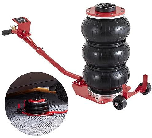 VEVOR Pneumatischer Wagenheber Triple Bag Air Jack 3 t, Dreifachbeutel Luftheber 140-450 mm Hubhöhe Sack-Luftwagenheber, 5 Minuten Hub Luftheber Wagenheber Arbeitssparend für SUV, LKW, Pkw usw.