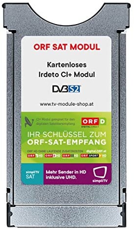 ORF DIGITAL DIREKT irdeto CI+ Modul Dual Entschlüsselung (Neue Technologie Keine Karte mehr notwendig)