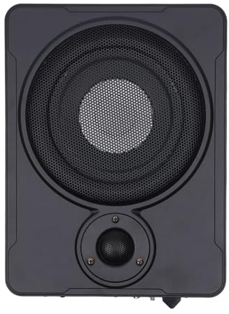 DJOAIUYF Subwoofer 8 Zoll Auto Untersitz Kompakt Subwoofer Amplifier Aktiv Bassbox Mit Kabelset 600W Fahrzeugelektronik Basslautsprecher Für Fahrzeuge, Die Bass Benötigen