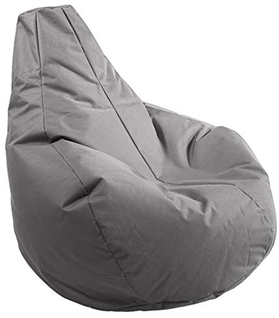 AD.CON Outdoor & Indoor Sitzsack Gamer mit ECO Füllung Puff Relax-Sessel Sitzkissen Bodenkissen Bean Bag 225L Grau
