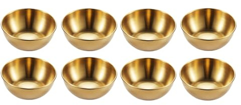 8Stücke Sushi Soja Schälchen Dip Schälchen: Sojasaucen Sojasaucen Snackschale Kleine Schale Gold Saucen Dipschalen für Tapas Dessert Ketchup Fingerfood