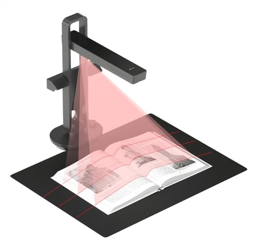 CZUR Aura Pro Tragbarer Buchscanner 14 MP Dokumentscanner A3 Dokumentenkamera Schneller Scanner Intelligente Tischlampe Tischleuchte Visualiser OCR Kompatibel mit macOS Windows (Aura Pro)