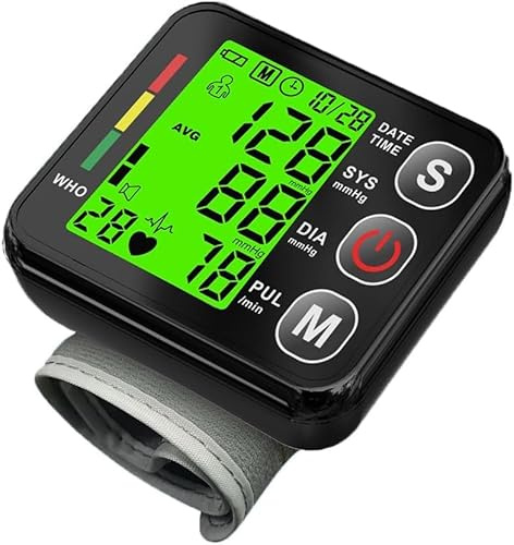 Blutdruckmessgerät Handgelenk - Blutdruckmessgerät mit Arrhythmie-Erkennung - Großes hintergrundbeleuchtetes LCD-Display, Intelligente Sprachführung, Dualer Benutzermodus, 2x99 Speicherplätze