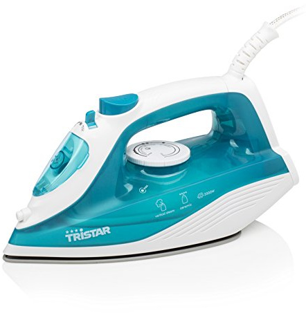 Tristar Dampfbügeleisen, 2000W, Keramiksohle, Einstellbarer Dampf, Vertikaldampf, Dampfausstoß bis 70 g/min, Selbstreinigungsfunktion, 210 ml Wassertank, 1,9 m Kabel, ST-8300
