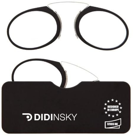 DIDINSKY DiOrsay Bio bügellose Lesebrille rund mit Blaulichtfilter Etui | Bügellose Bio-Lesebrille, leicht, entspiegelt und kratzfest, mit flachem Etui.