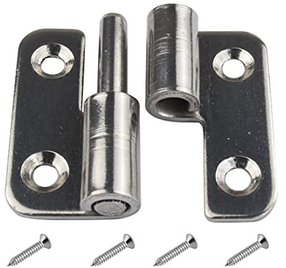 6er-Pack abnehmbares Scharnier 1,5 Zoll 37 x 33 mm kleine Gleitgelenk-Fahnenscharniere abnehmbare Türscharniere 304 Edelstahl Linkshänder (Linkshänder 1.5inch)