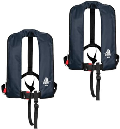 12skipper 2er-Set Automatik-Rettungswesten 165N Classic ISO UML mit Waistbelt