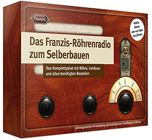 Franzis 67041 – Das Röhrenradio zum Selberbauen – Radio hören wie vor 60 Jahren, Komplettset inkl. 16-seitigem Handbuch (Lötbausatz)